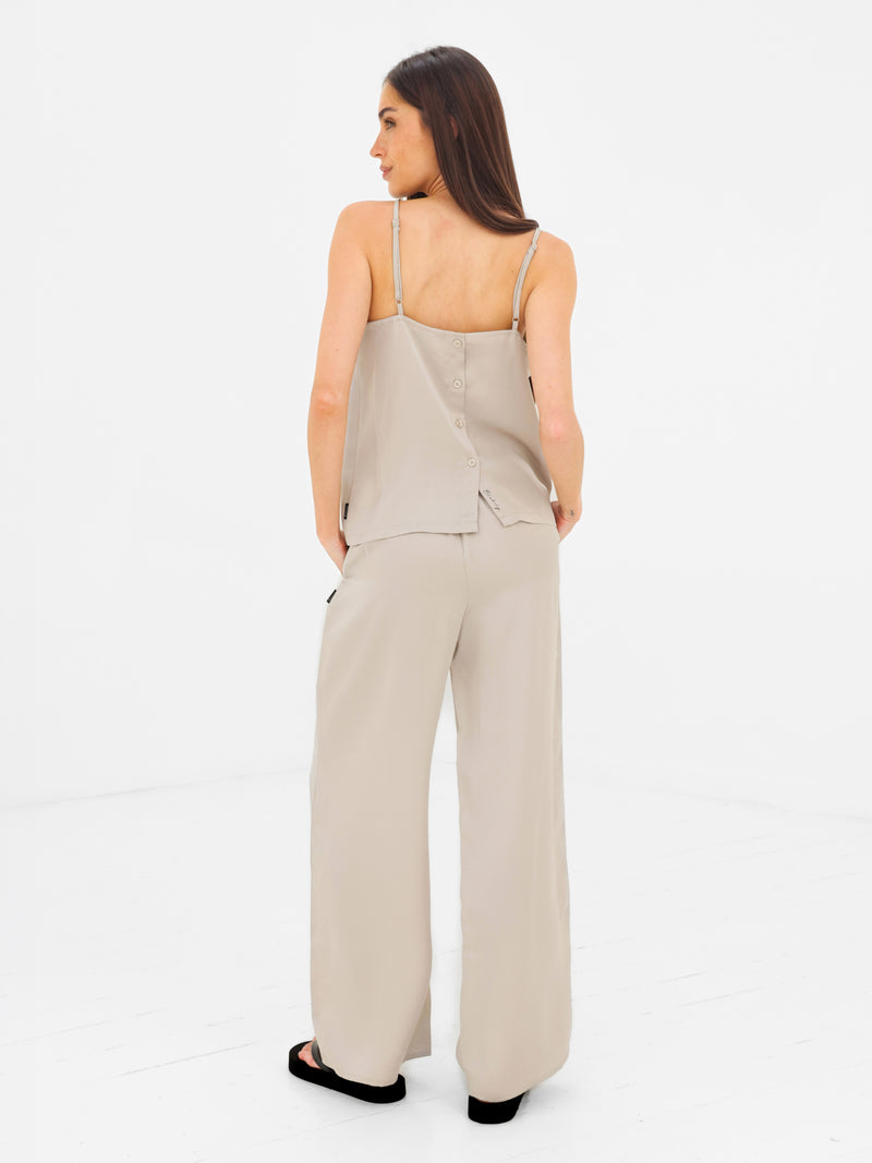 Thalia Satin Vest -Champagne