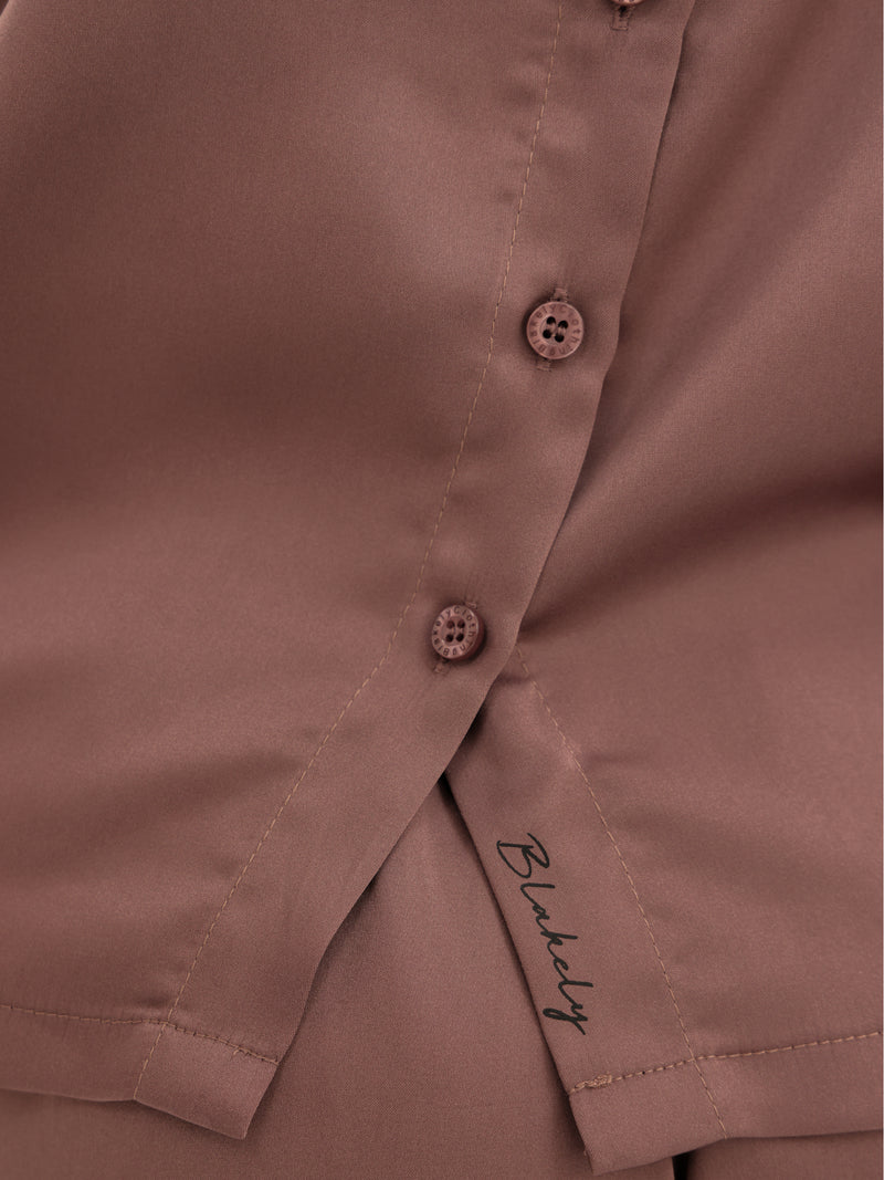 Thalia Satin Vest - Mauve