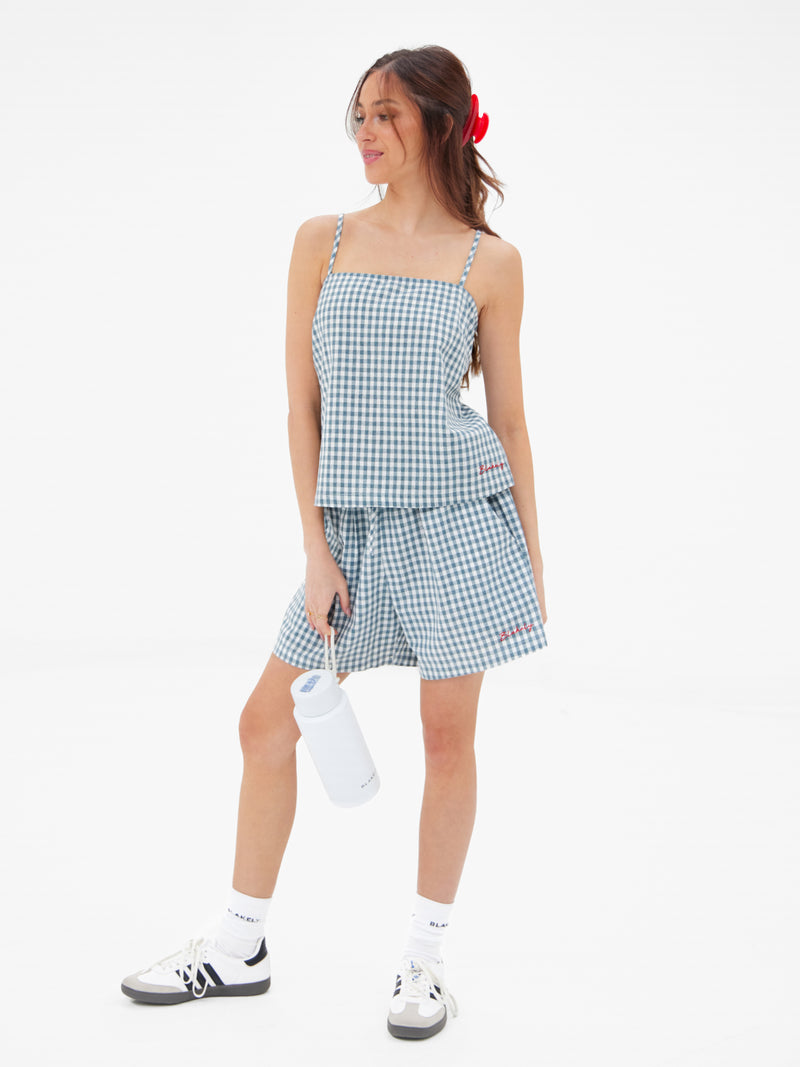 Lottie Gingham Shorts - Hellblau