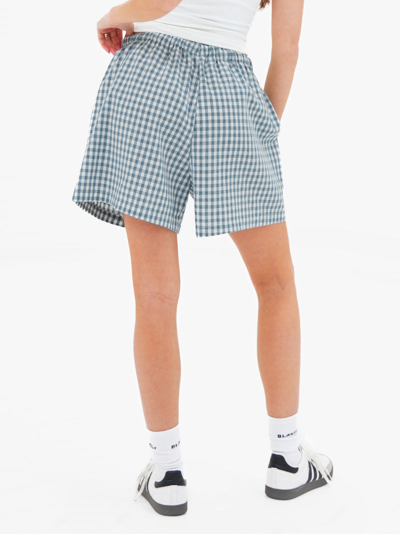 Lottie Gingham Shorts - Hellblau