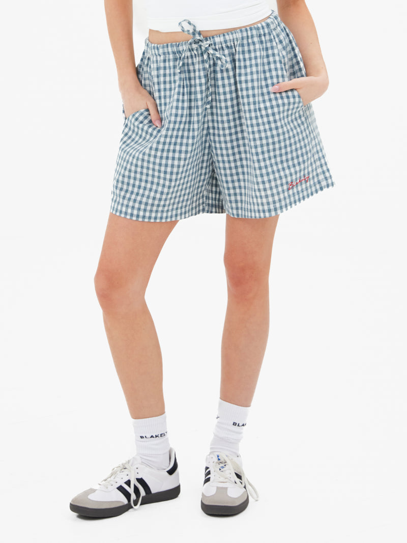 Lottie Gingham Shorts - Hellblau