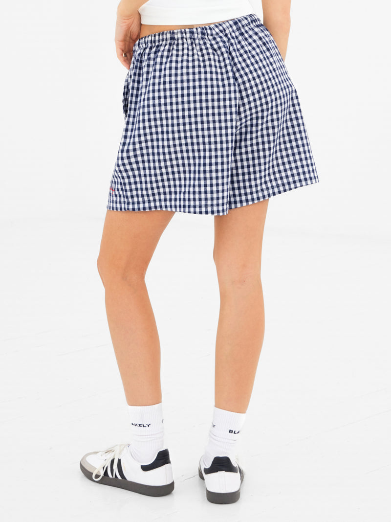 Lottie Gingham Shorts - Marine