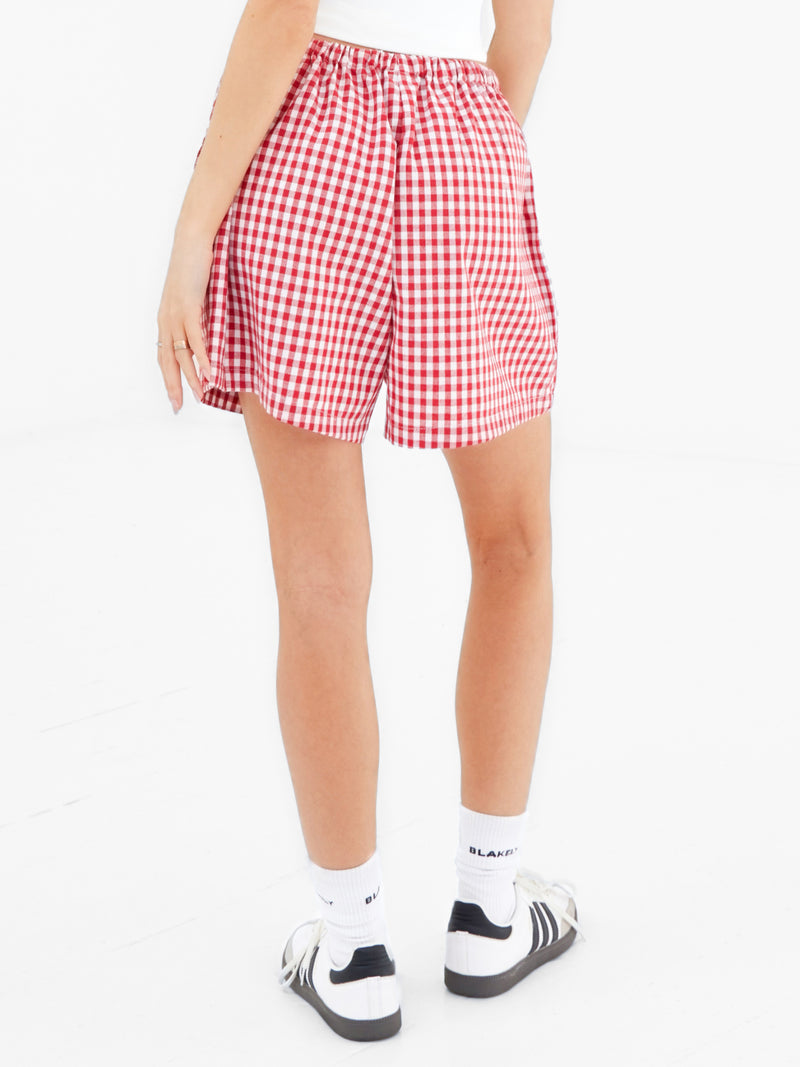 Lottie Gingham Shorts - Rot