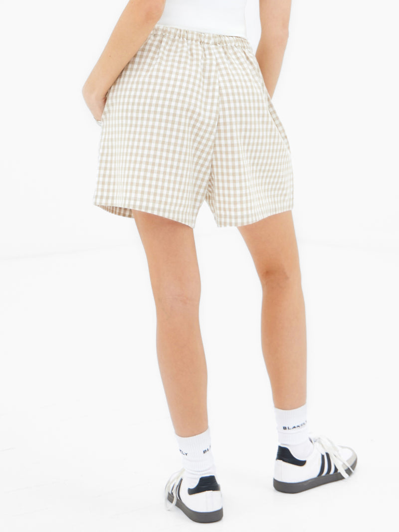 Lottie Gingham Shorts - Bräunen