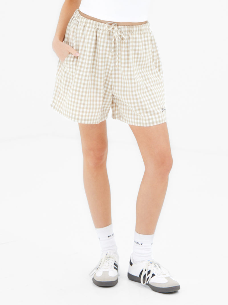 Lottie Gingham Shorts - Bräunen