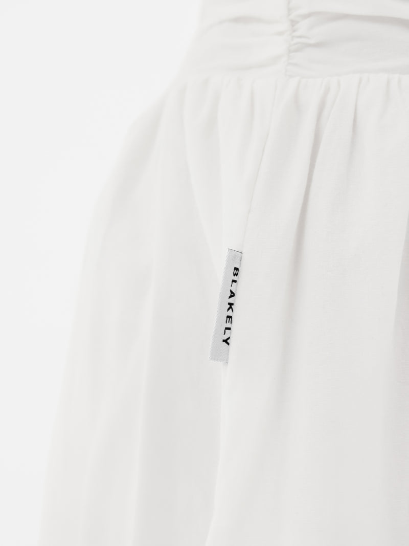 Kaia Poplin Maxi Dress - Blanche