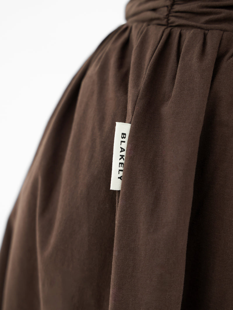 Kaia Poplin Maxi Dress - Brun moka