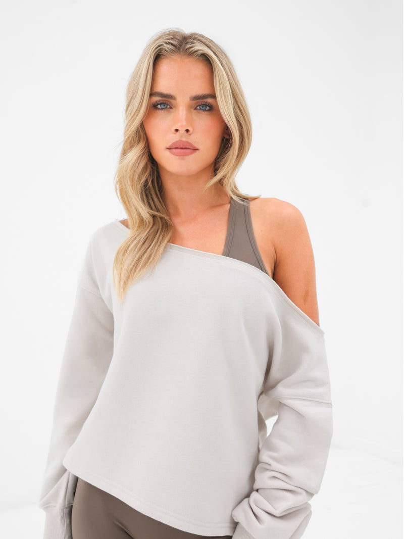 Ultimate Off The Shoulder Jumper - Stone
