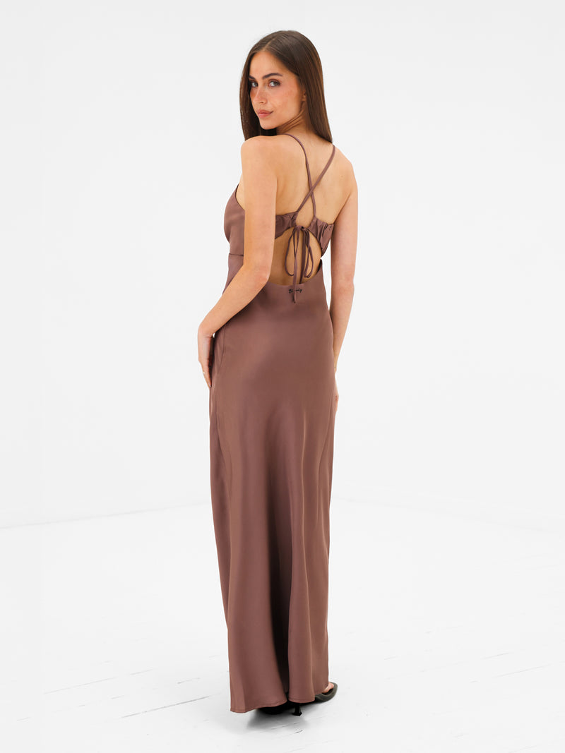 Thalia Satin Dress - Lila