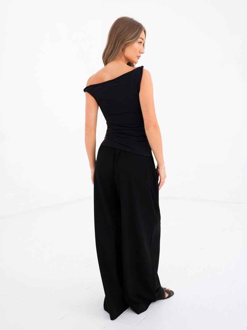 Solea Twist Top - Schwarz