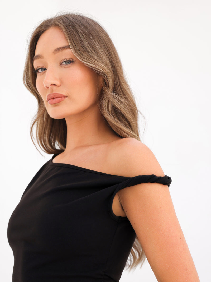 Solea Twist Top - Schwarz