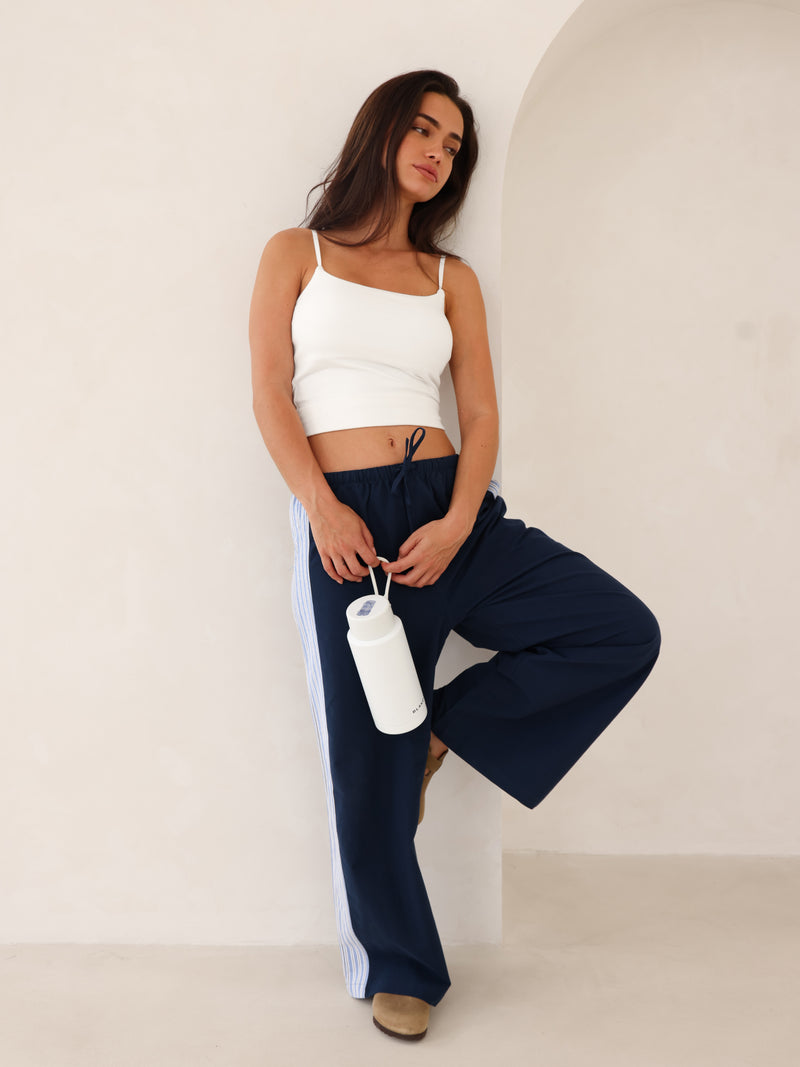 Sammy Stripe Trousers - Navy