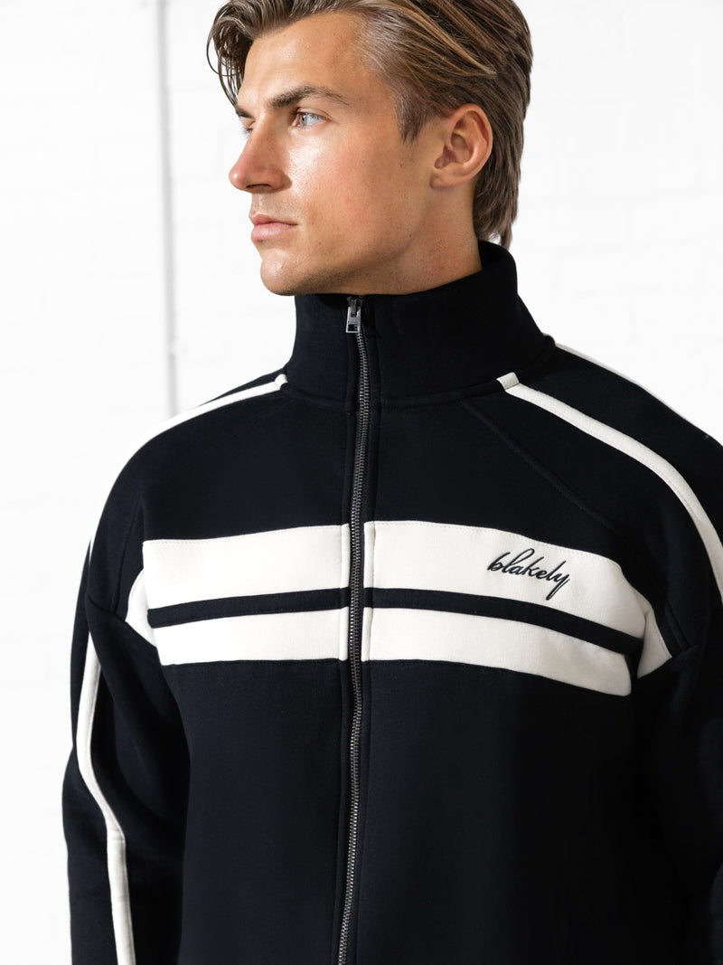 Milo Full Zip Jumper - Black