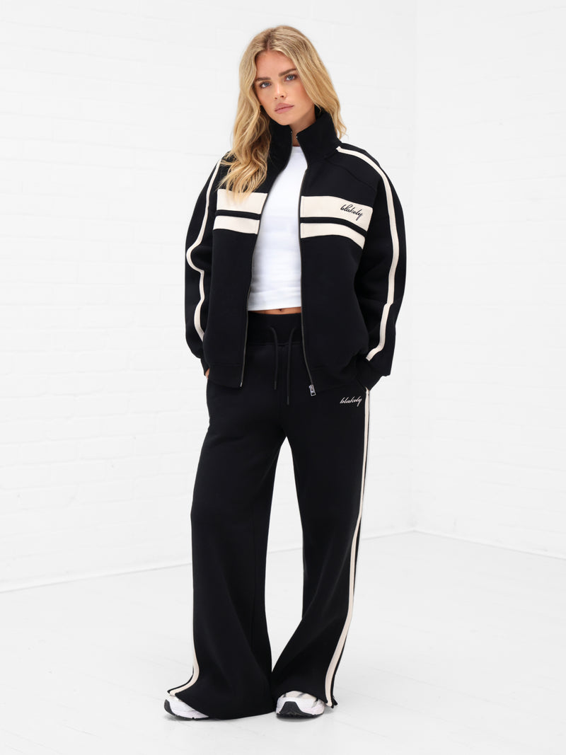 Yasmin Full Zip Jumper - Schwarz