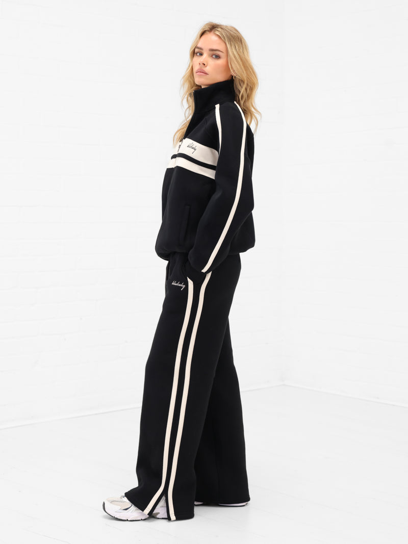 Yasmin Full Zip Jumper - Schwarz