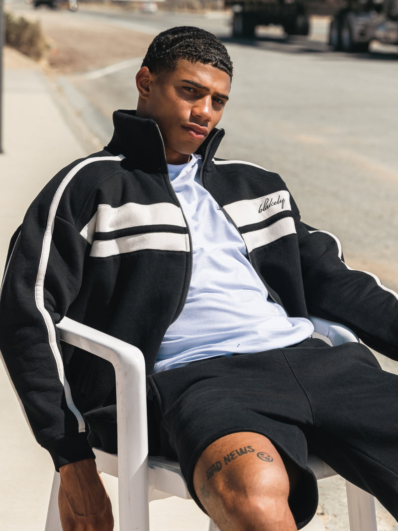 Milo Full Zip Jumper - Black