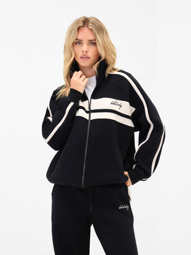 Yasmin Full Zip Jumper - Schwarz