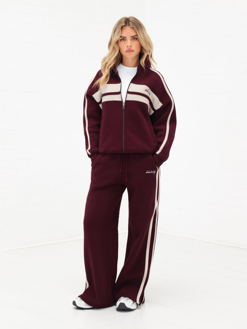 Yasmin Full Zip Jumper - Bourgogne profond