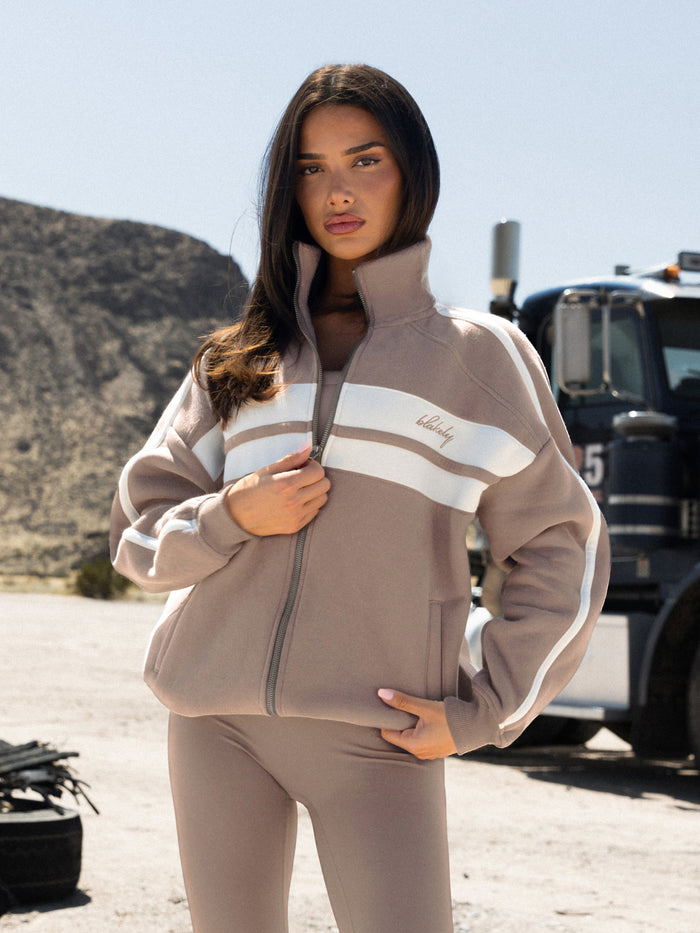 Yasmin Full Zip Jumper - Brun Doux