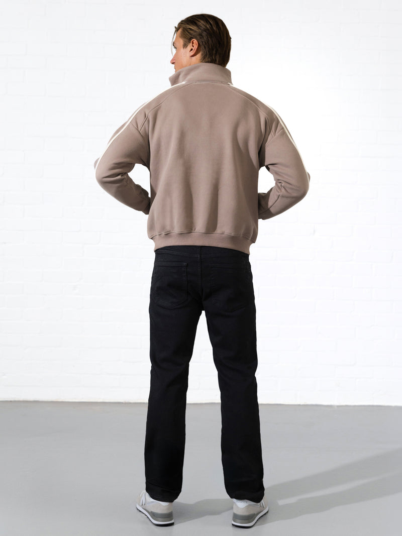 Milo Full Zip Jumper - Soft Brown