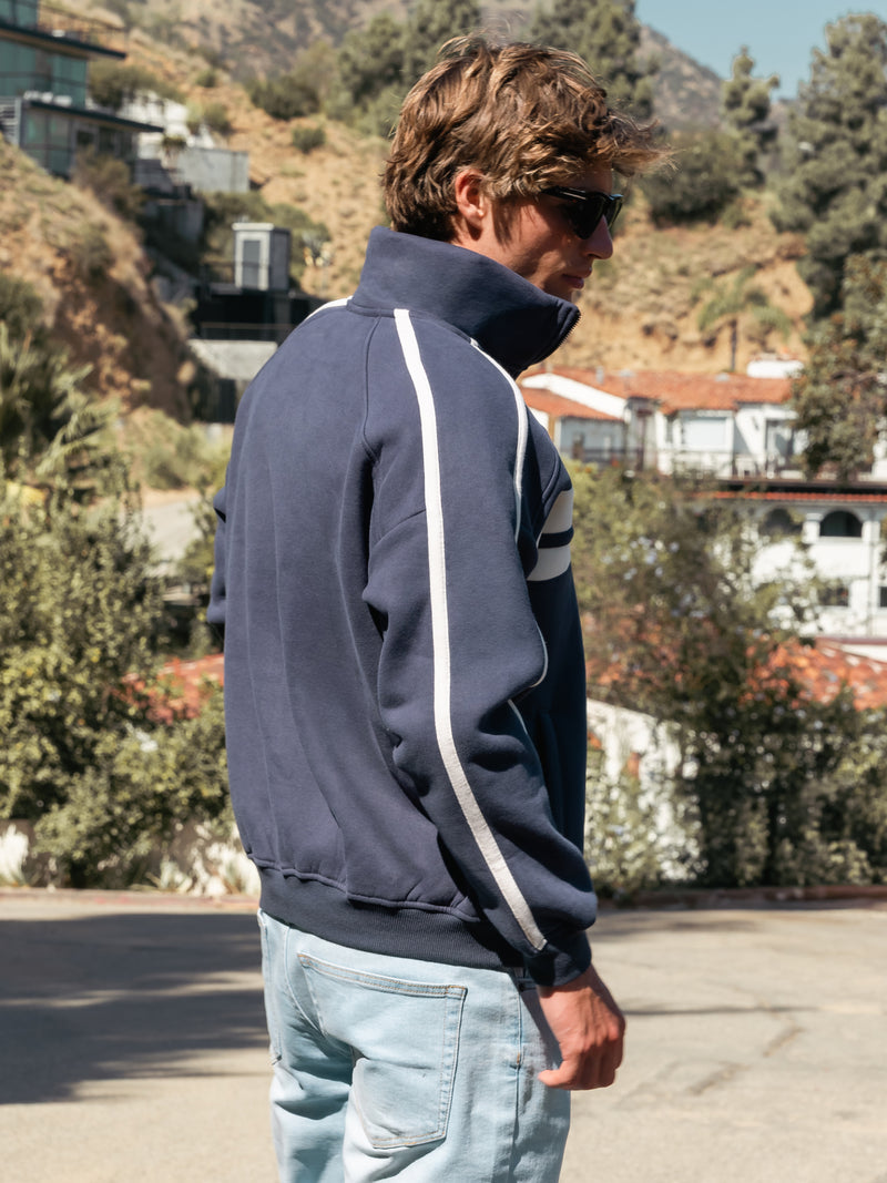 Milo Full Zip Jumper - True Navy