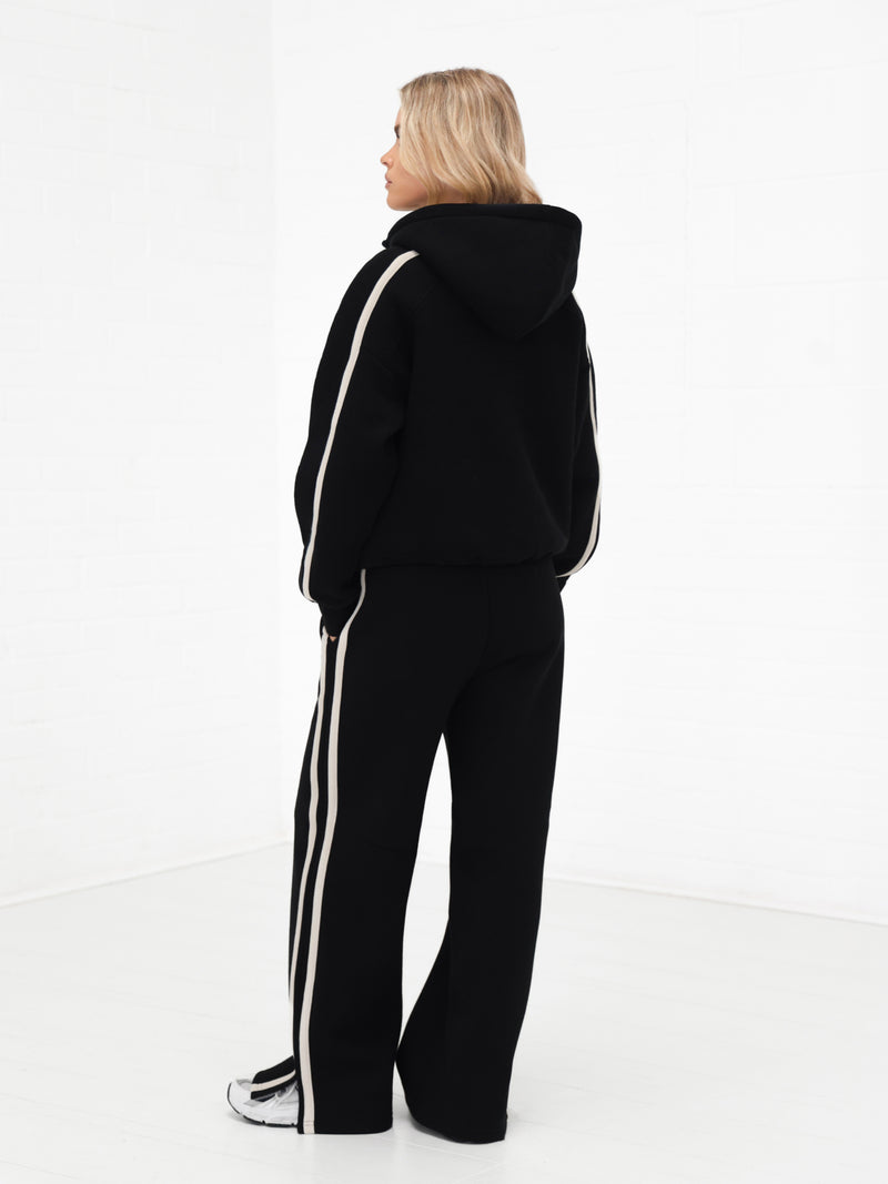 Yasmin 1/4 Zip Hoodie - Black