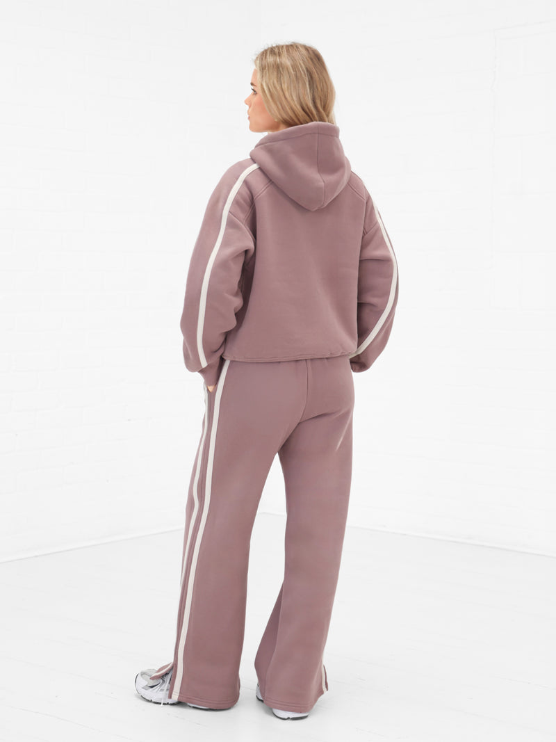 Yasmin 1/4 Zip Hoodie - Staubiges Rosa