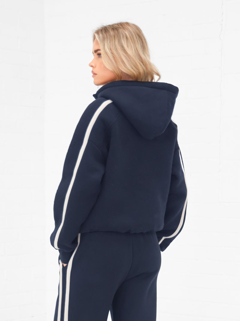 Yasmin 1/4 Zip Hoodie - Echte Marine