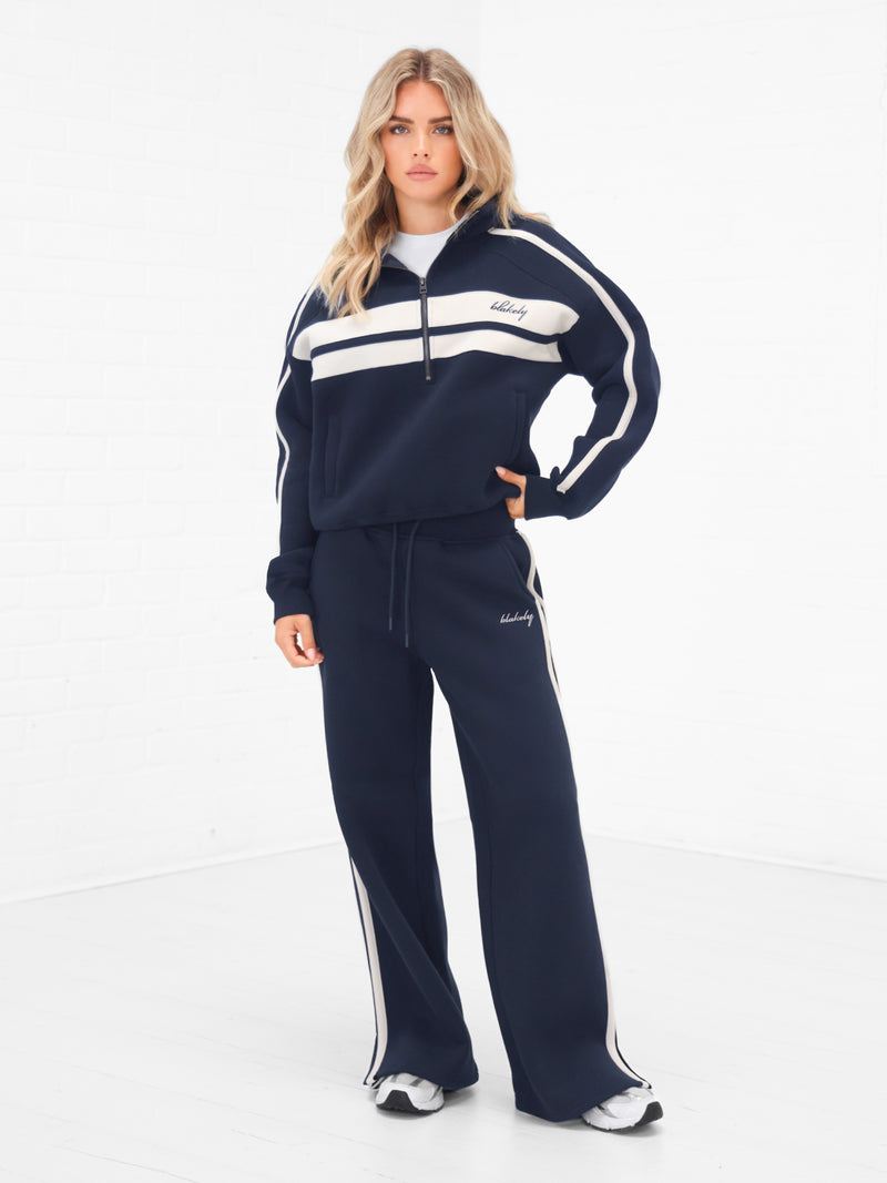 Yasmin 1/4 Zip Hoodie - Echte Marine