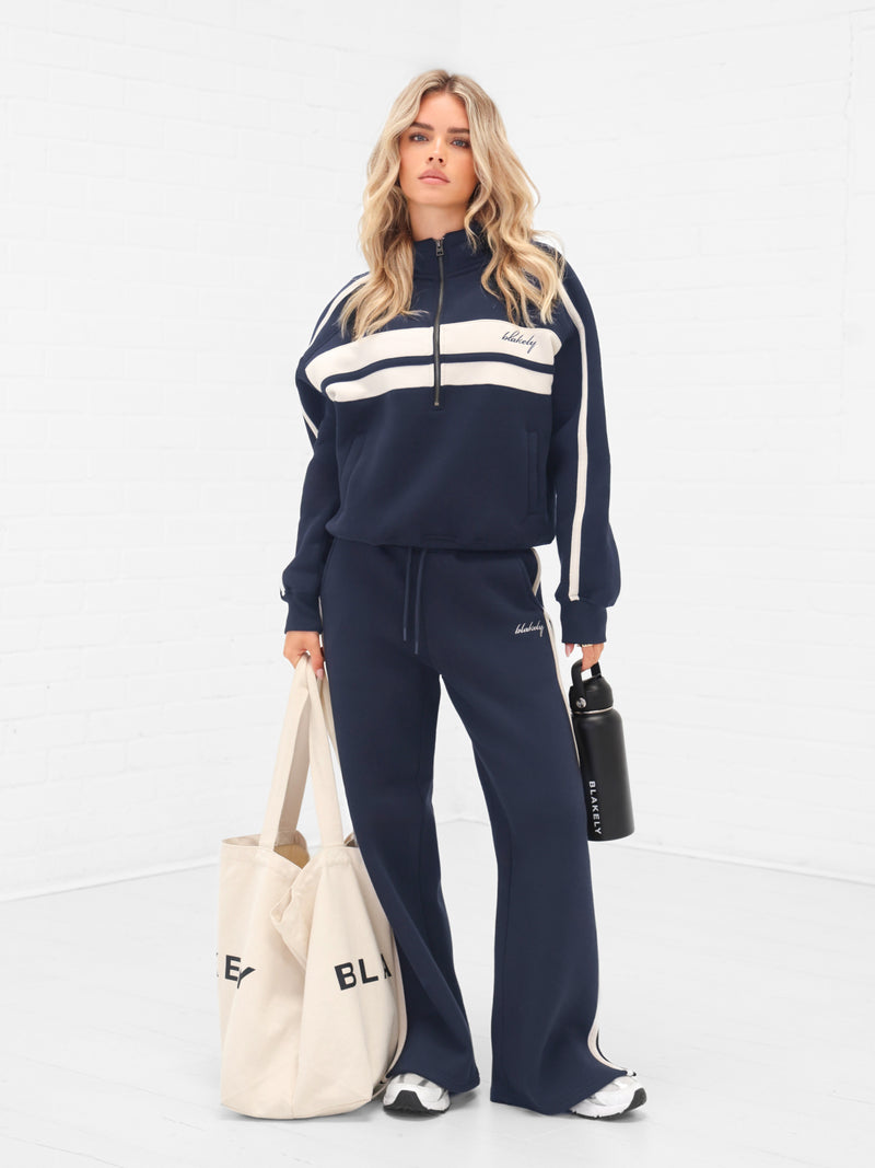 Yasmin 1/4 Zip Hoodie - Echte Marine