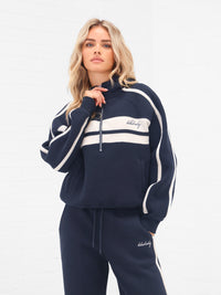 Yasmin 1/4 Zip Hoodie - Echte Marine