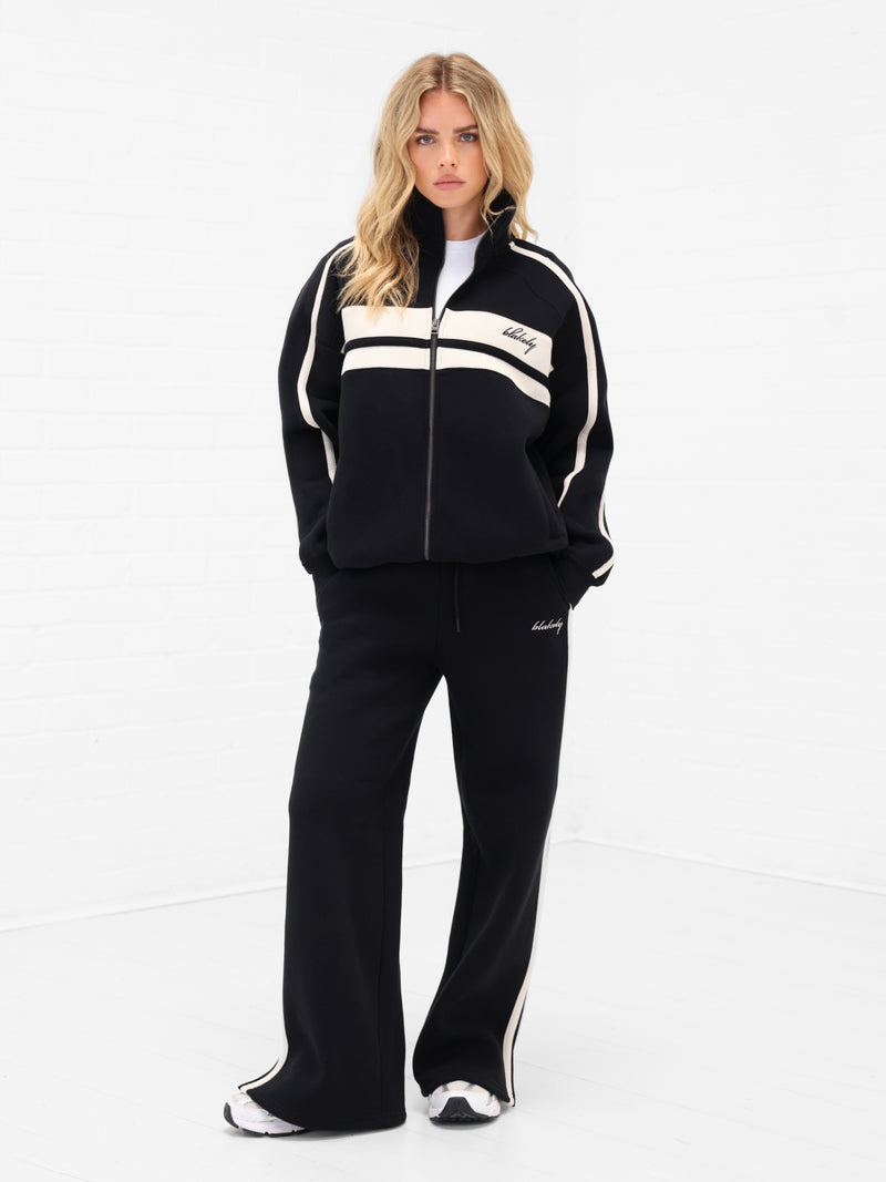 Yasmin Wide Leg Sweatpants - Schwarz