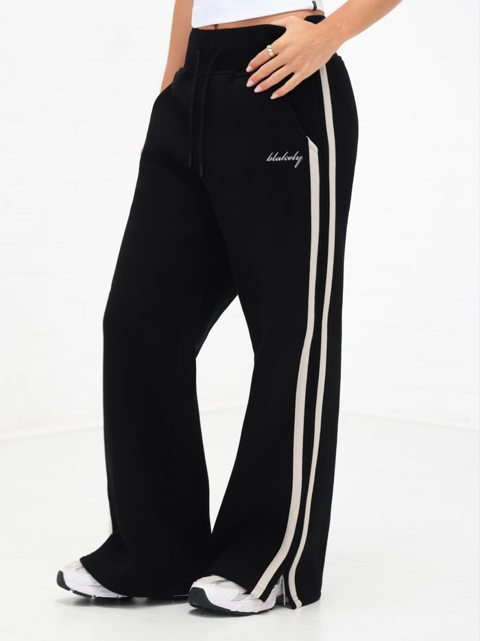 Yasmin Wide Leg Sweatpants - Schwarz