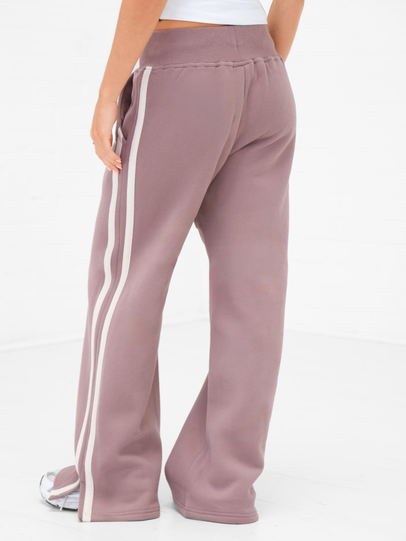 Yasmin Wide Leg Sweatpants - Staubiges Rosa