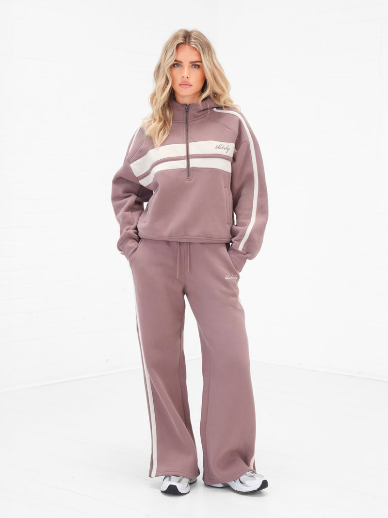 Yasmin Wide Leg Sweatpants - Staubiges Rosa