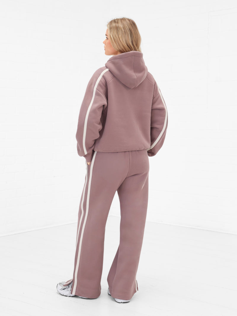 Yasmin Wide Leg Sweatpants - Staubiges Rosa