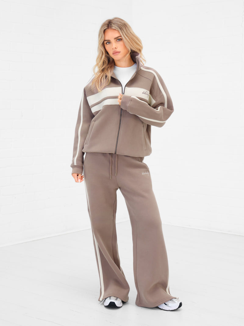 Yasmin Wide Leg Sweatpants - Sanftes Braun