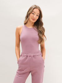 Blakely Basic Racerback Bodysuit - Dusty Pink