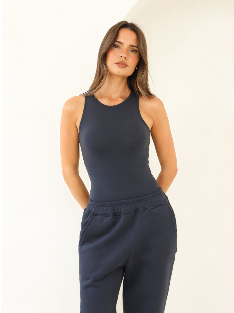 Blakely Basic Racerback Bodysuit - True Navy
