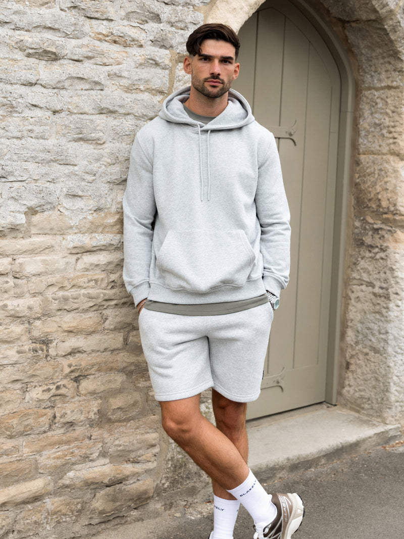 Blakely Basic Fitted Hoodie - Marl Grey