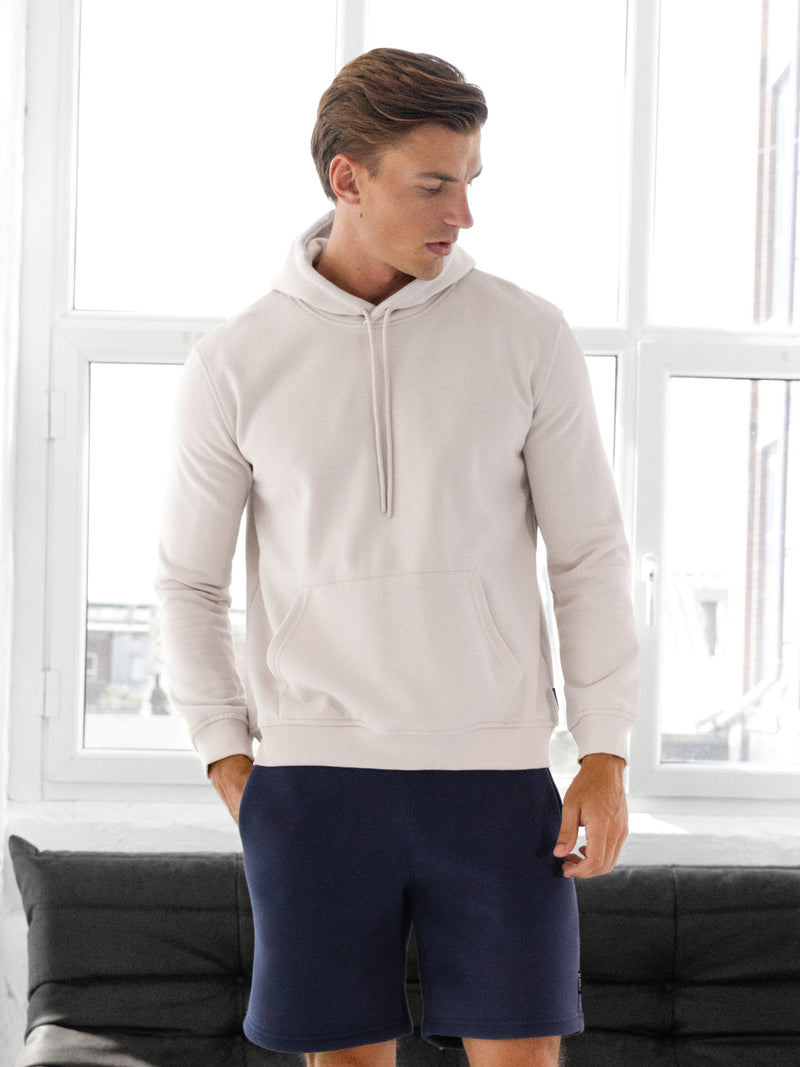 Blakely Basic Fitted Hoodie - Light Stone