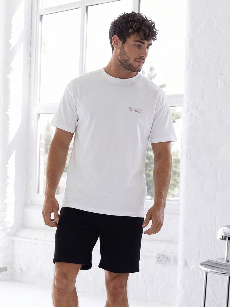 Mylo Matchbox Print Relaxed T-Shirt - Weiß & Lila