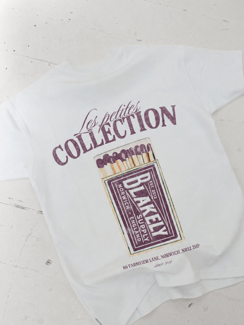 Mylo Matchbox Print Relaxed T-Shirt - Weiß & Lila