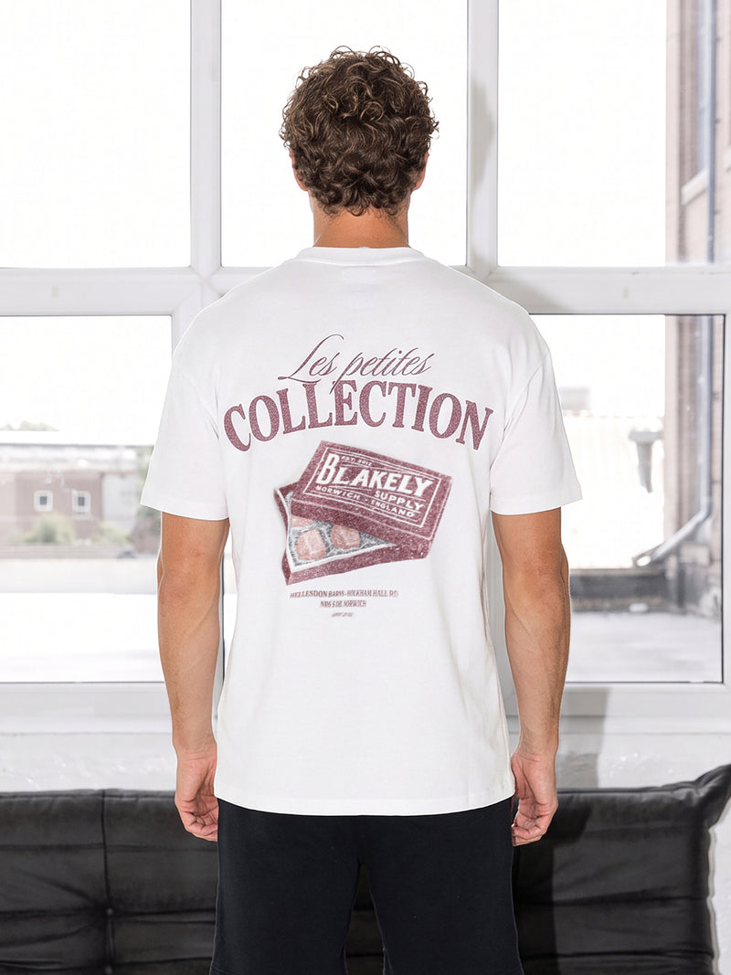 Colby Chocolate Print Relaxed T-Shirt - Wit & Bruin
