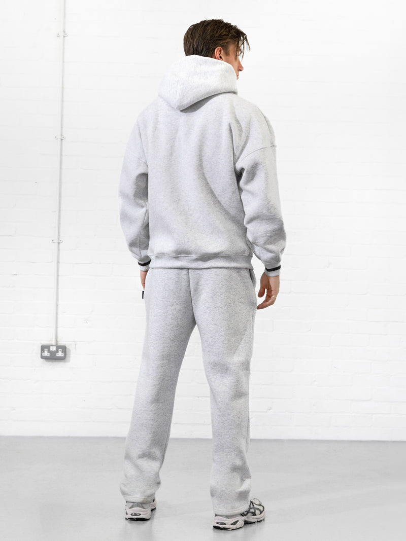 Abel Relaxed Script Hoodie - Mergelweiß