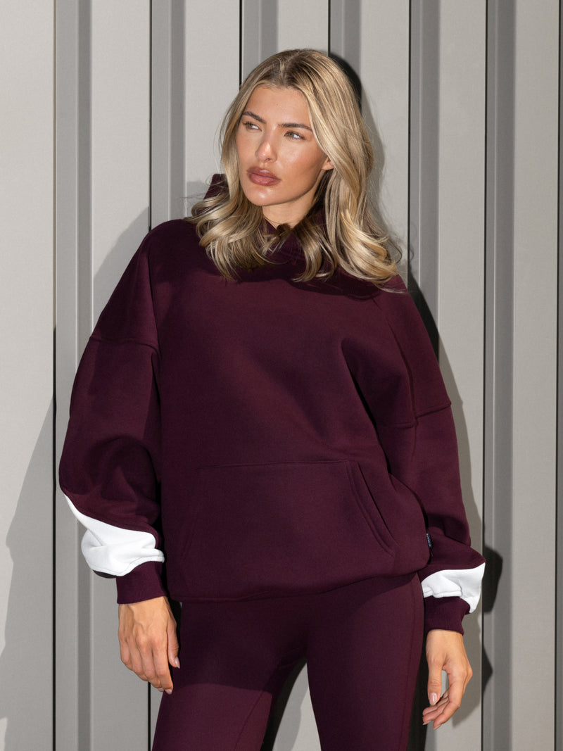 Indy Oversized Hoodie - Dark Cherry