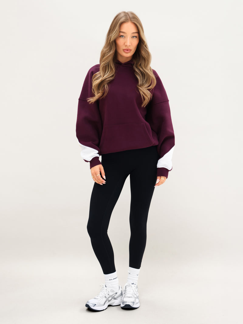 Indy Oversized Hoodie - Dark Cherry