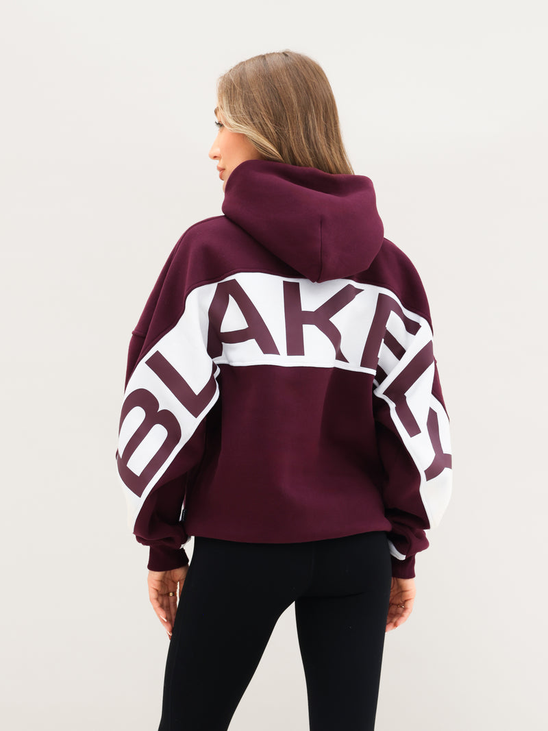 Indy Oversized Hoodie - Dark Cherry