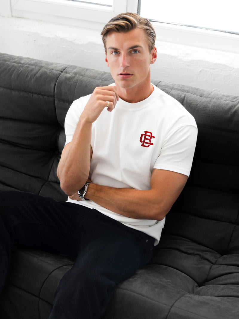 Monogram Relaxed T-Shirt - Flat White