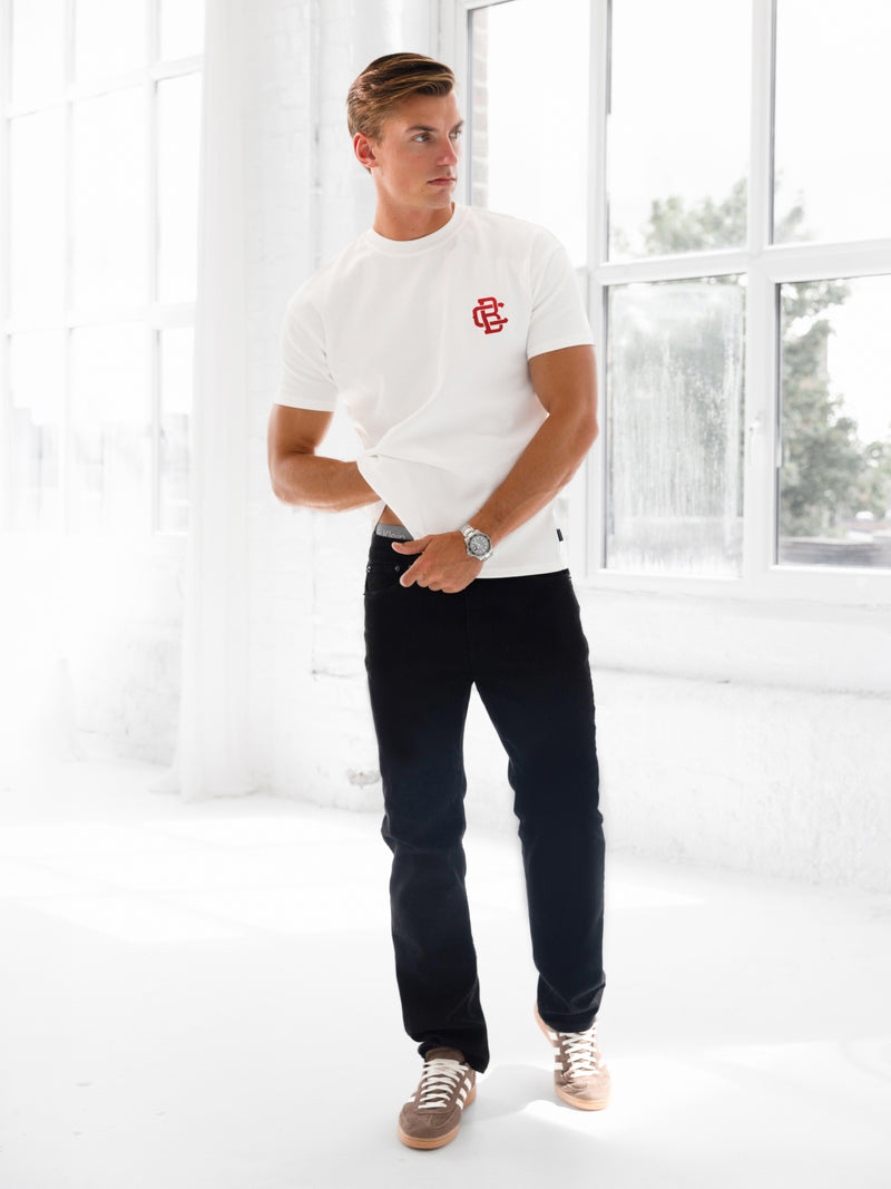 Monogram Relaxed T-Shirt - Flat White